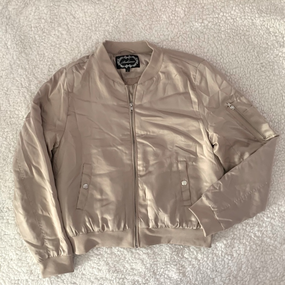 Nude Brown Bomber Jacket